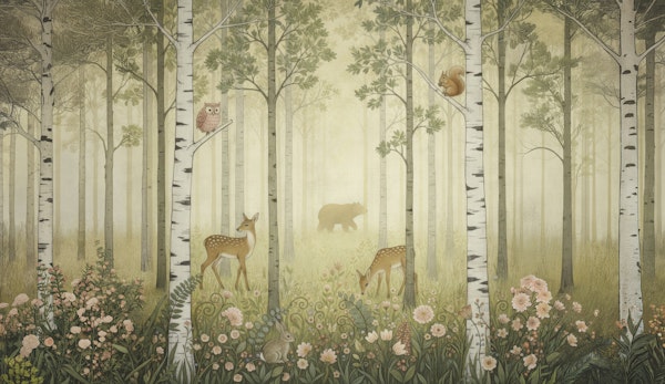 Forest Animals and Wildflowers – Summer
