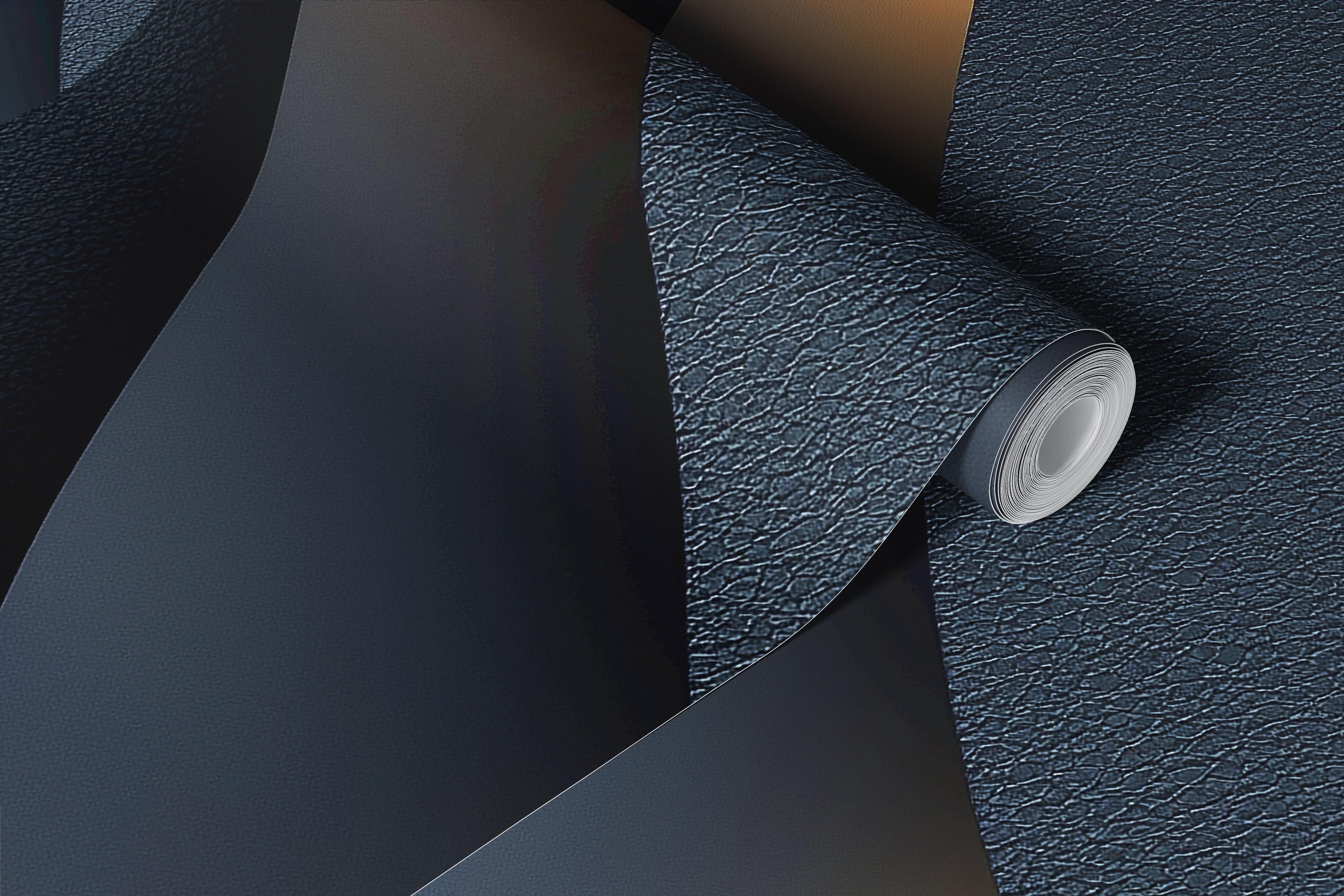 Midnight Waves Gold Glow papel pintado en una habitación