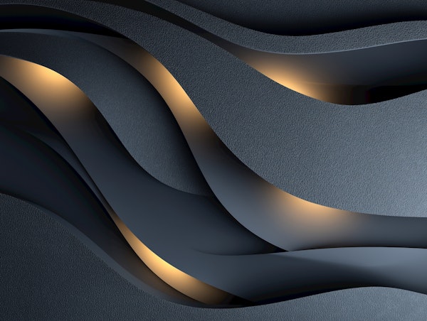 Midnight Waves Gold Glow