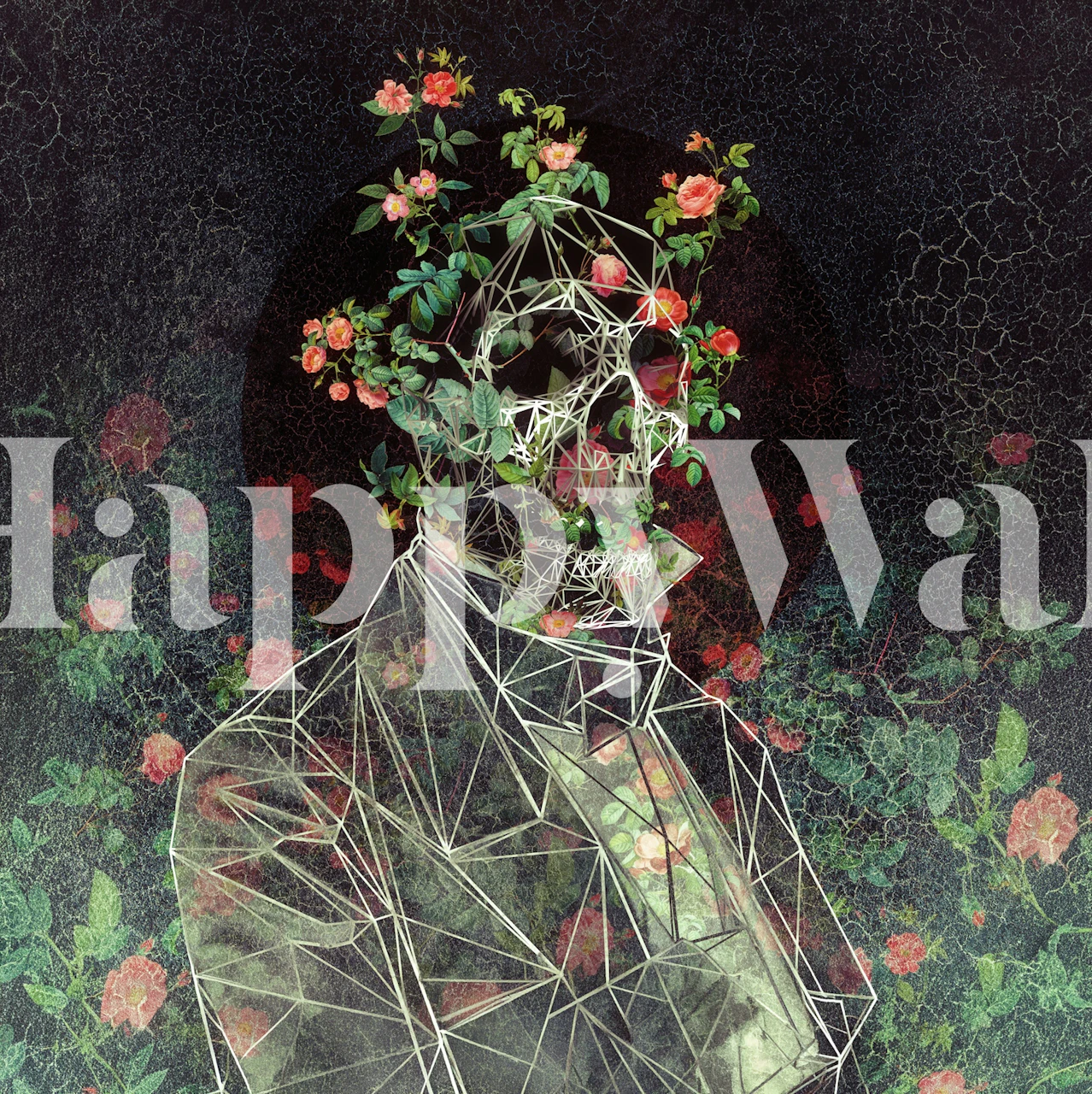 Mr Cage artistic wallpaper in a room