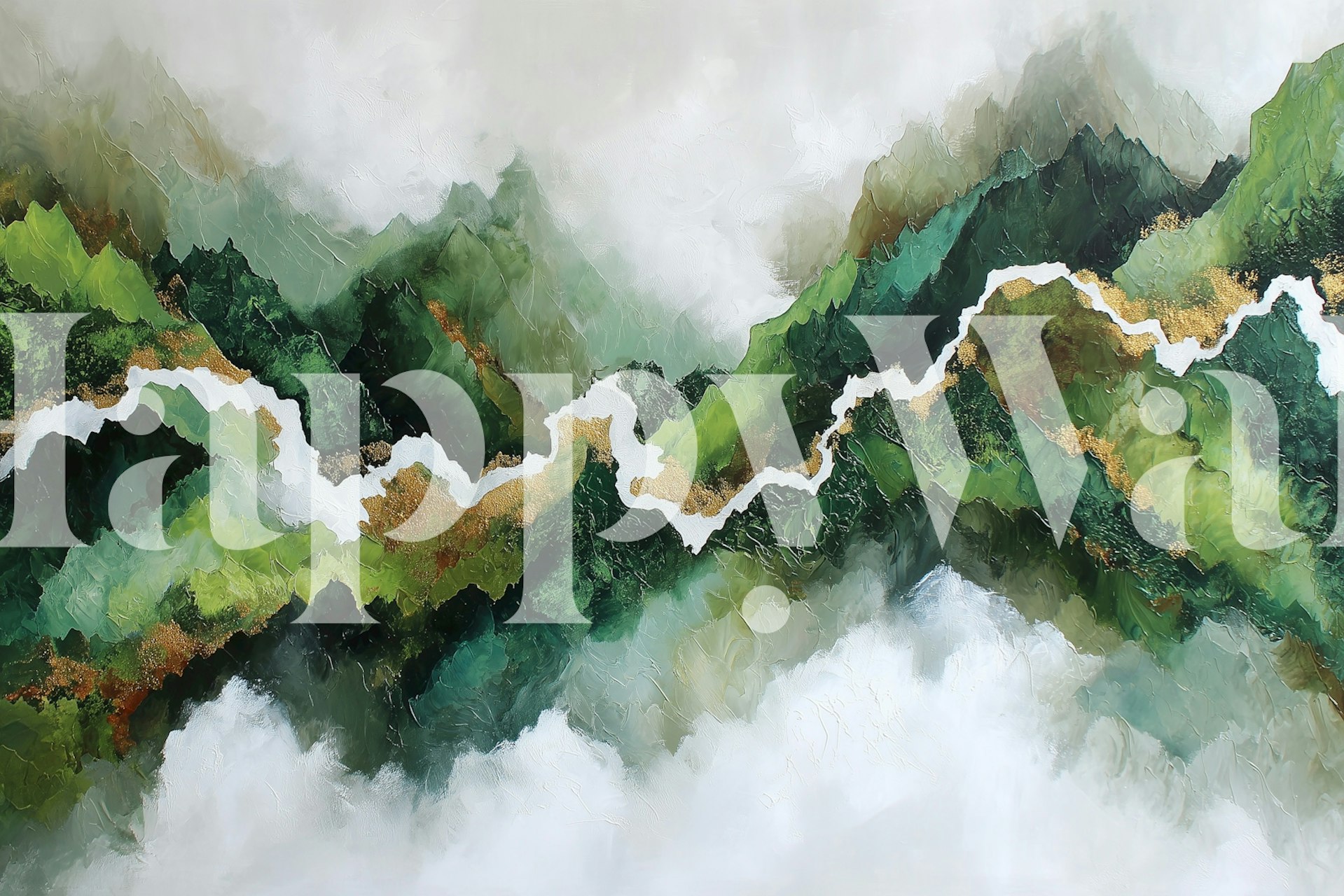 Emerald Mountain Mist tapet i ett rum