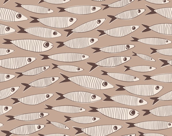 Costal Sardines - Neutral Taupe Kitchen