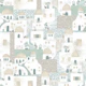 Santorini in aqua green beige
