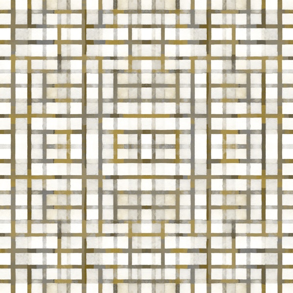 Modern Gold Gray Grid