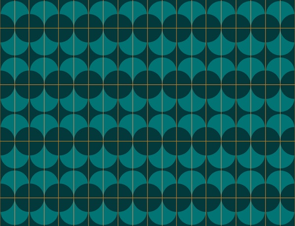 Art Deco Teal Tile Grid