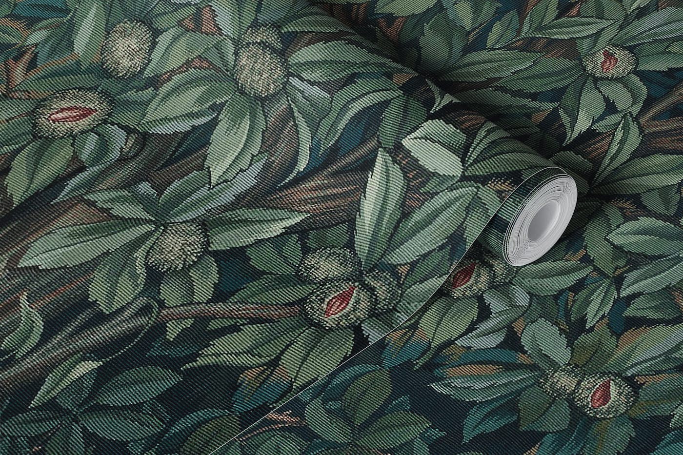 Victorian Greenery Tapestry with Animals wallpaper roll