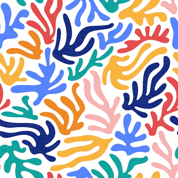 Cheerful Colorful Abstract Leaves WP