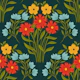 Modern Flower scallops dark