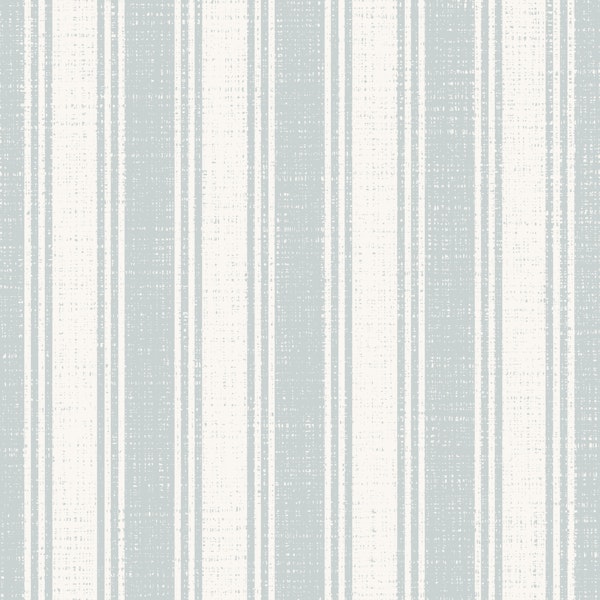 Ticking Vertical Stripe Light Grey Blue