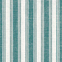Ticking Vertical Stripe in Peacock Teal tapety