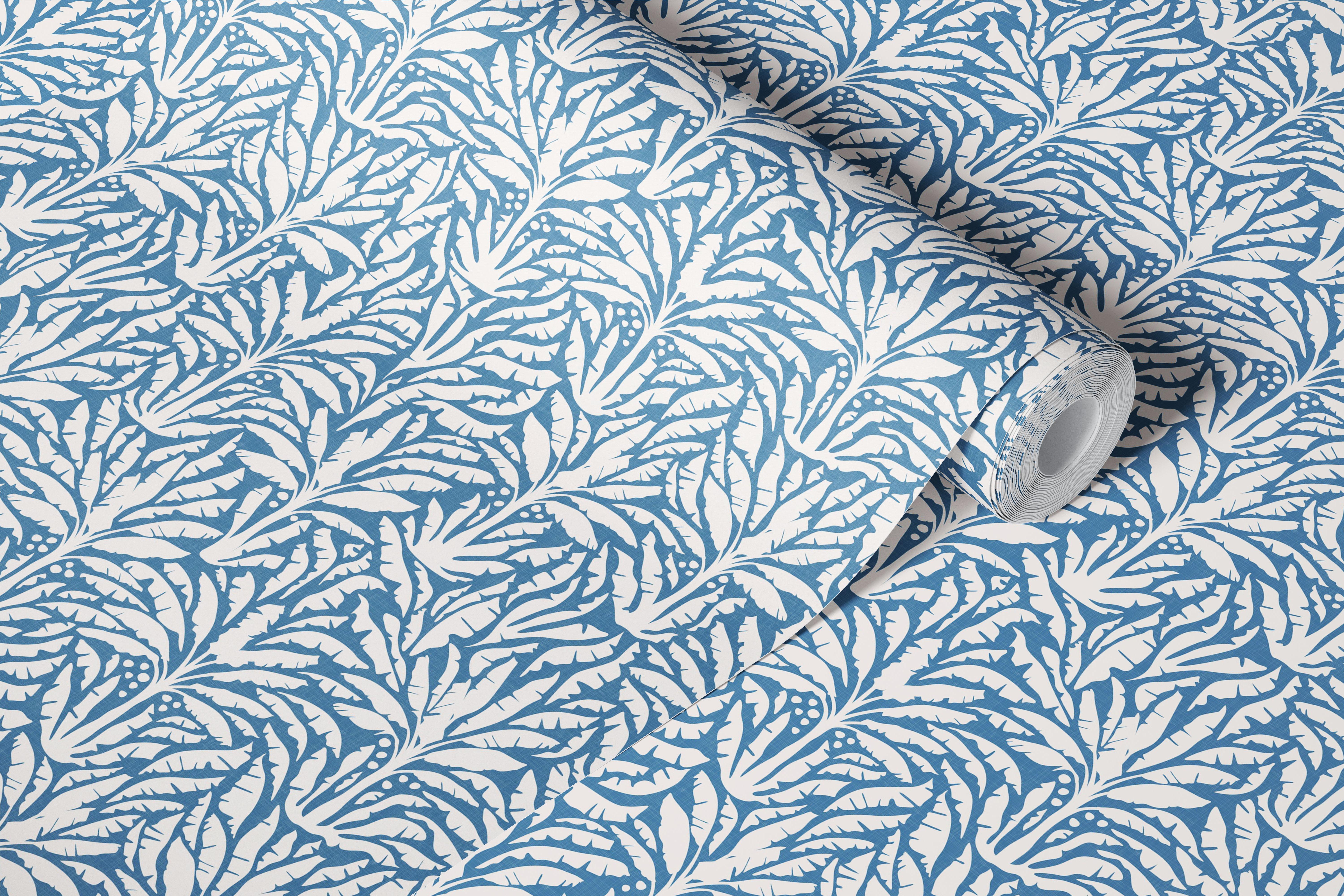 Palm trees wallpaper design in a room