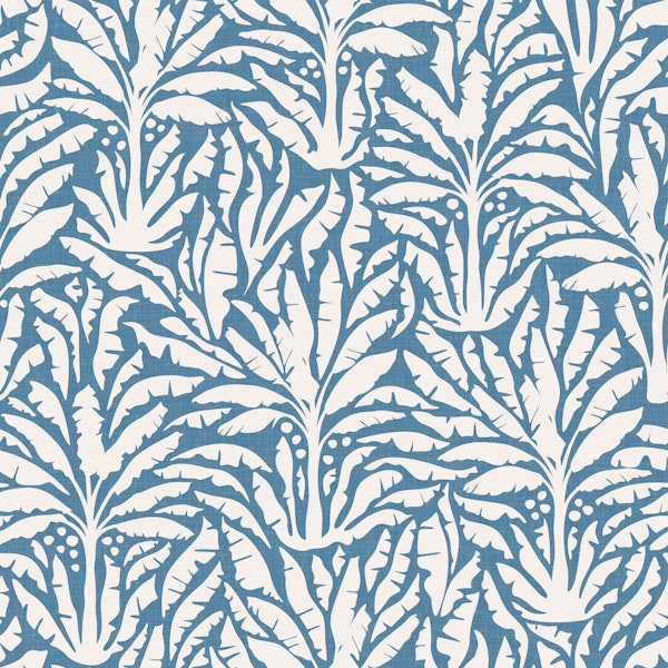 Palm Trees on Vintage Blue WP