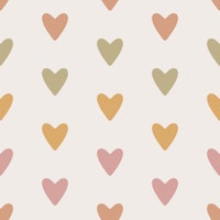 Boho Hearts Neutral Tones Small Scale wallpaper