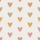Boho Hearts Neutral Tones Small Scale