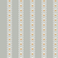 Cottagecore Daisy Stripe wallpaper