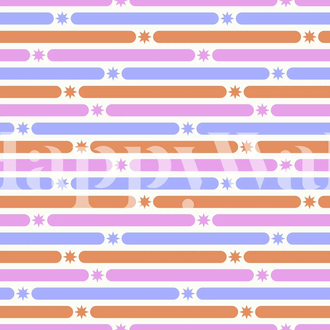 Starburst Stripes Pop tapet i ett rum