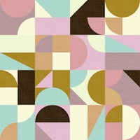 Mid Century Modern Geometry Cozy Spring WP behang