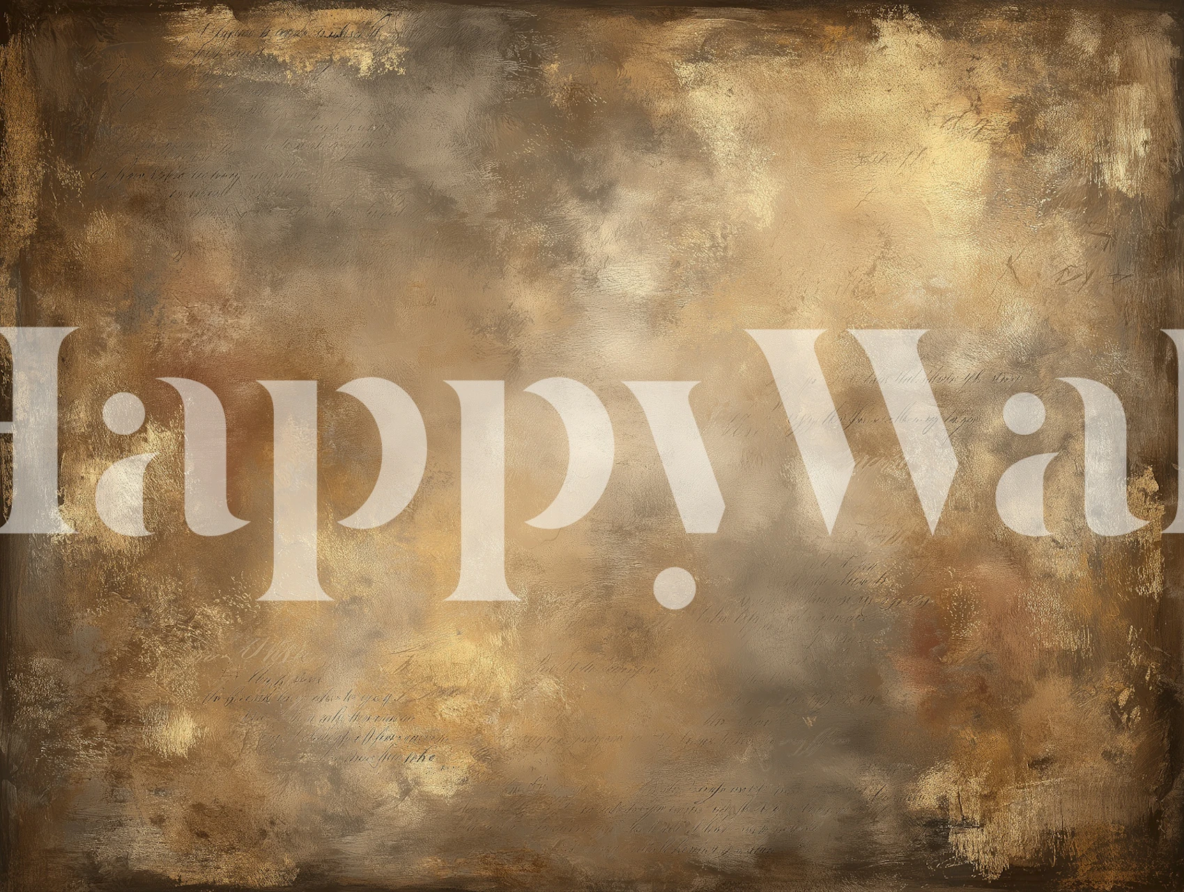 Aged Copper With Faded Script wallpaper in a room