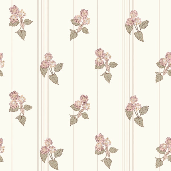 Romantic Cottage Floral Stripes