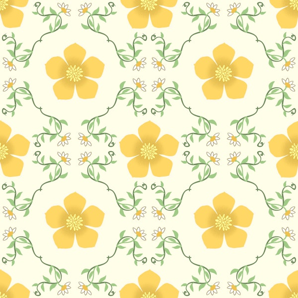 Spring Daisy Vine Grid