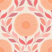 dopamine modern sunflower pattern peach wallpaper