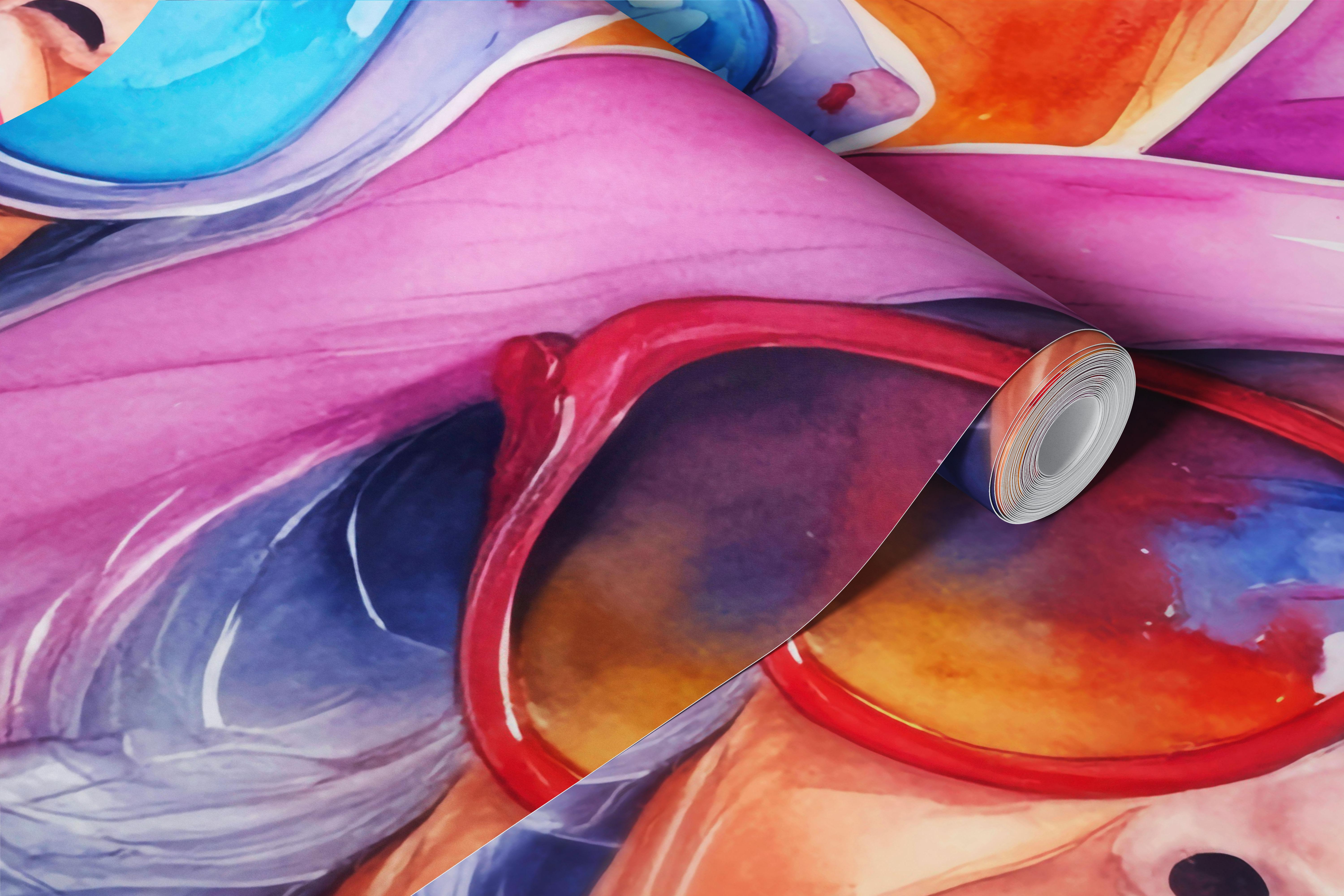 Vibrant wallpaper featuring joyful girlfriends