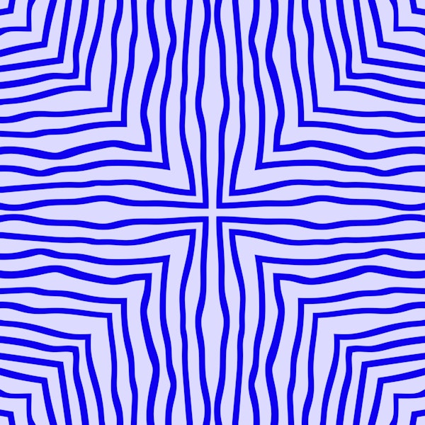 Blue Zebra Stripe Checkerboard