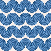 Geometric Waves Blue and Ivory WP wallpaper