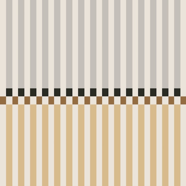 Neutral blue yellow stripes Checker Border
