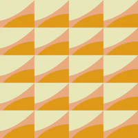 Geometric Bauhaus vanilla warm yellow salmon tapet