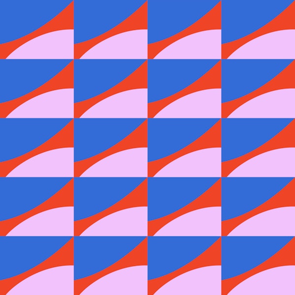 Geometric Bauhaus blue lilac red