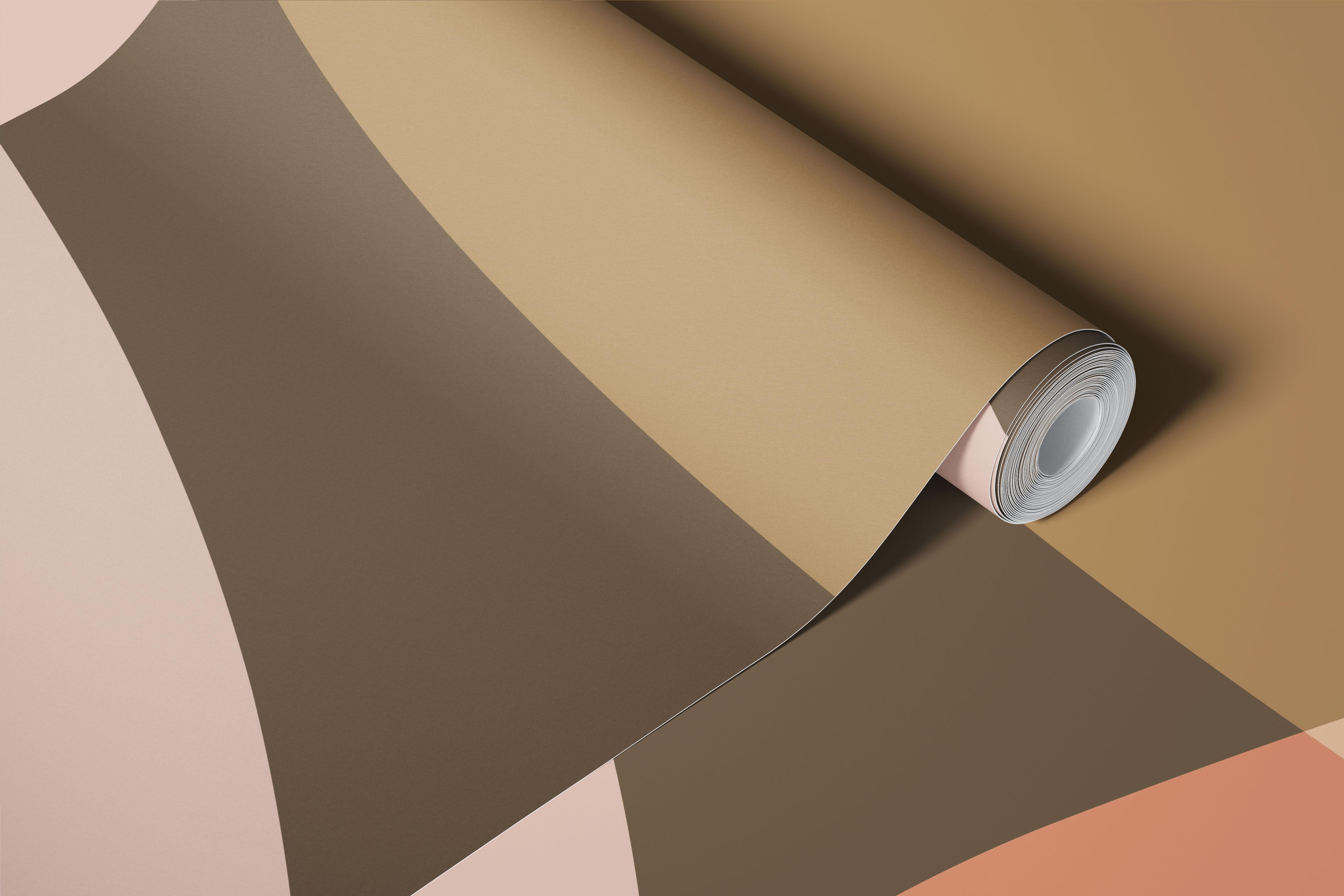 Modern organic shapes wallpaper in a room