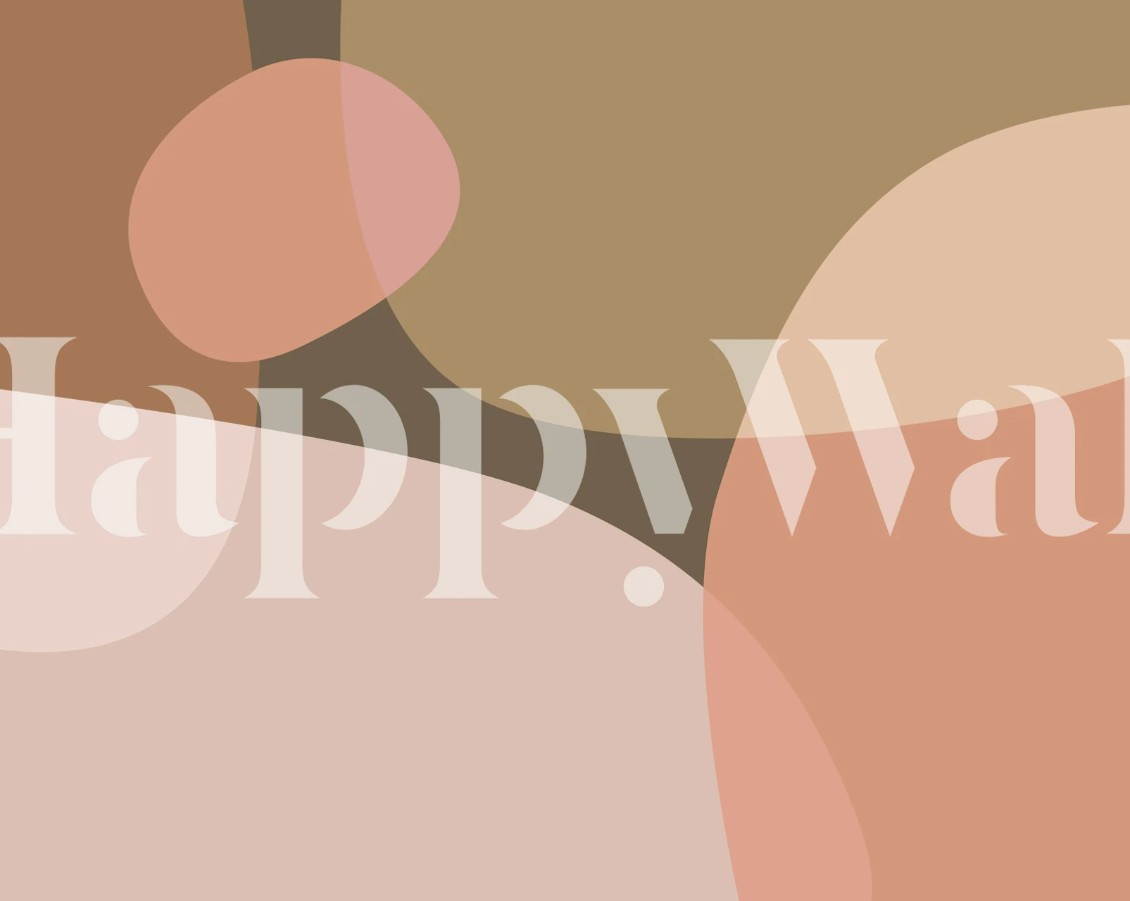 Moderne organische Formen Tapete in einem Raum