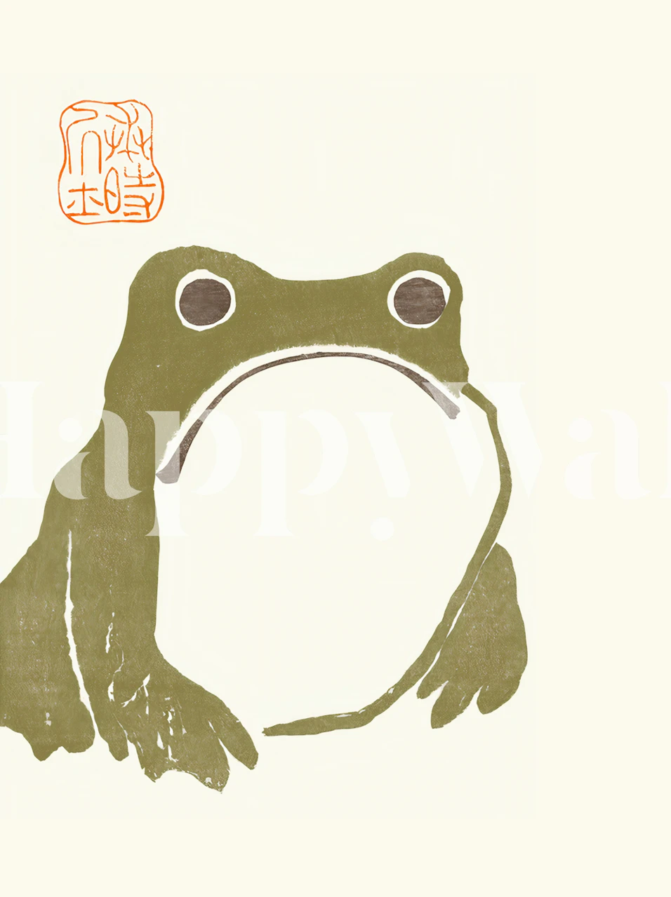 Frog wallpaper design in a room