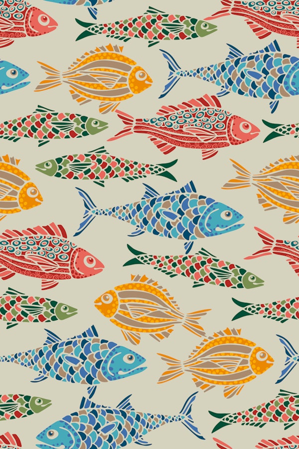 Mediterranean Sea Fish Bright Multicolored