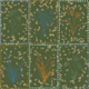 Mediterranean Botanical Tiles Olive Green