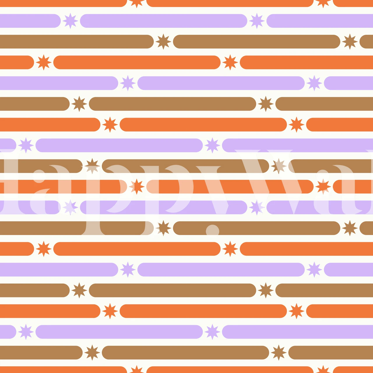 Starburst Stripes Warm tapete istabā