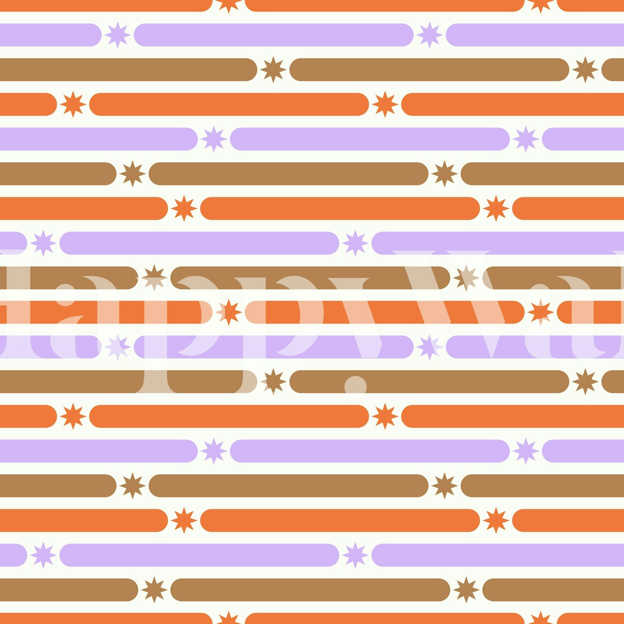 Starburst Stripes Warm tapet i et rom