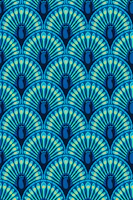 Art Deco Peacock Fans Blue Teal tapety