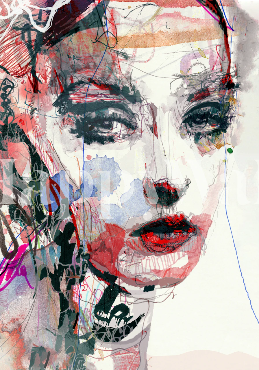 L a v a wallpaper in a stylish room