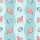 Aqua Beachy Shells
