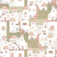 Santorini in clay pink olive green