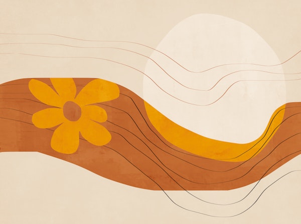 Mid Century Sunset Bloom