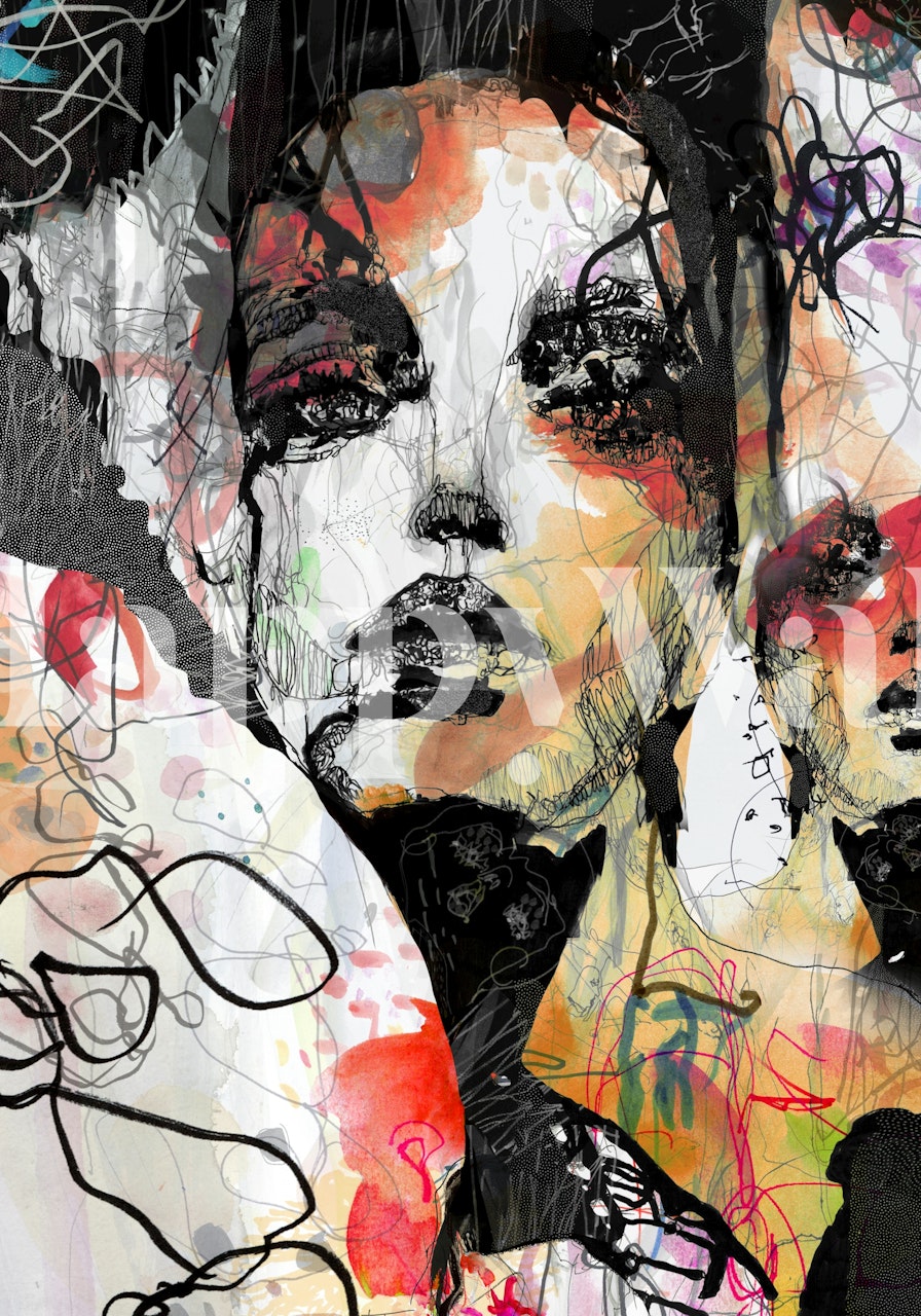 Artistic r i m m e l wallpaper in a room