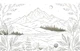 Minimal Mountain Line Landscape