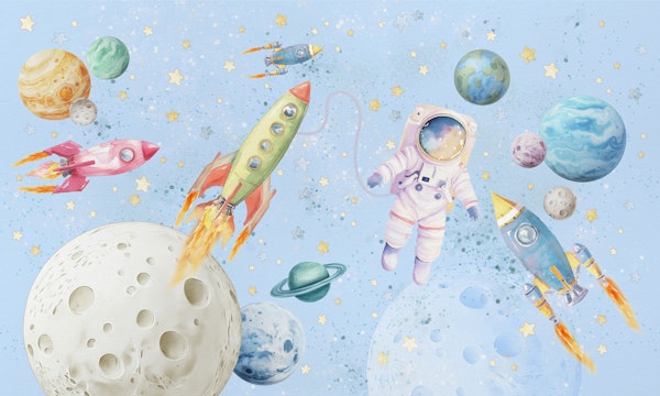 Dreamy Space Adventure Periwinkle