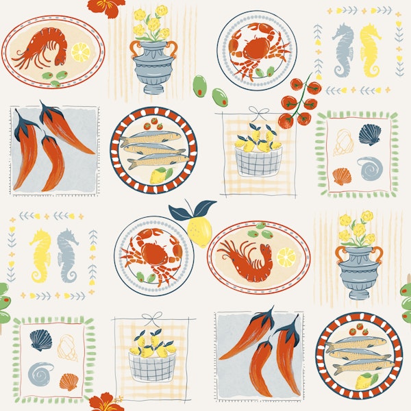 Mediterranean Seafood Tiles