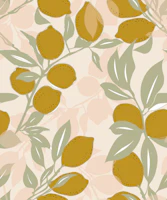 Lemon Orchard Mediterranean Citrus wallpaper