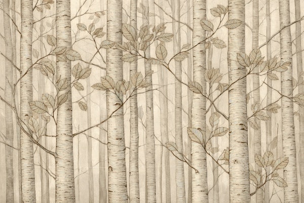 Vintage Botanical Birch