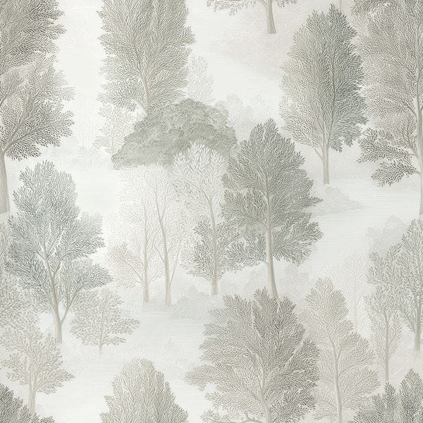 Neutral Misty Forest Trees